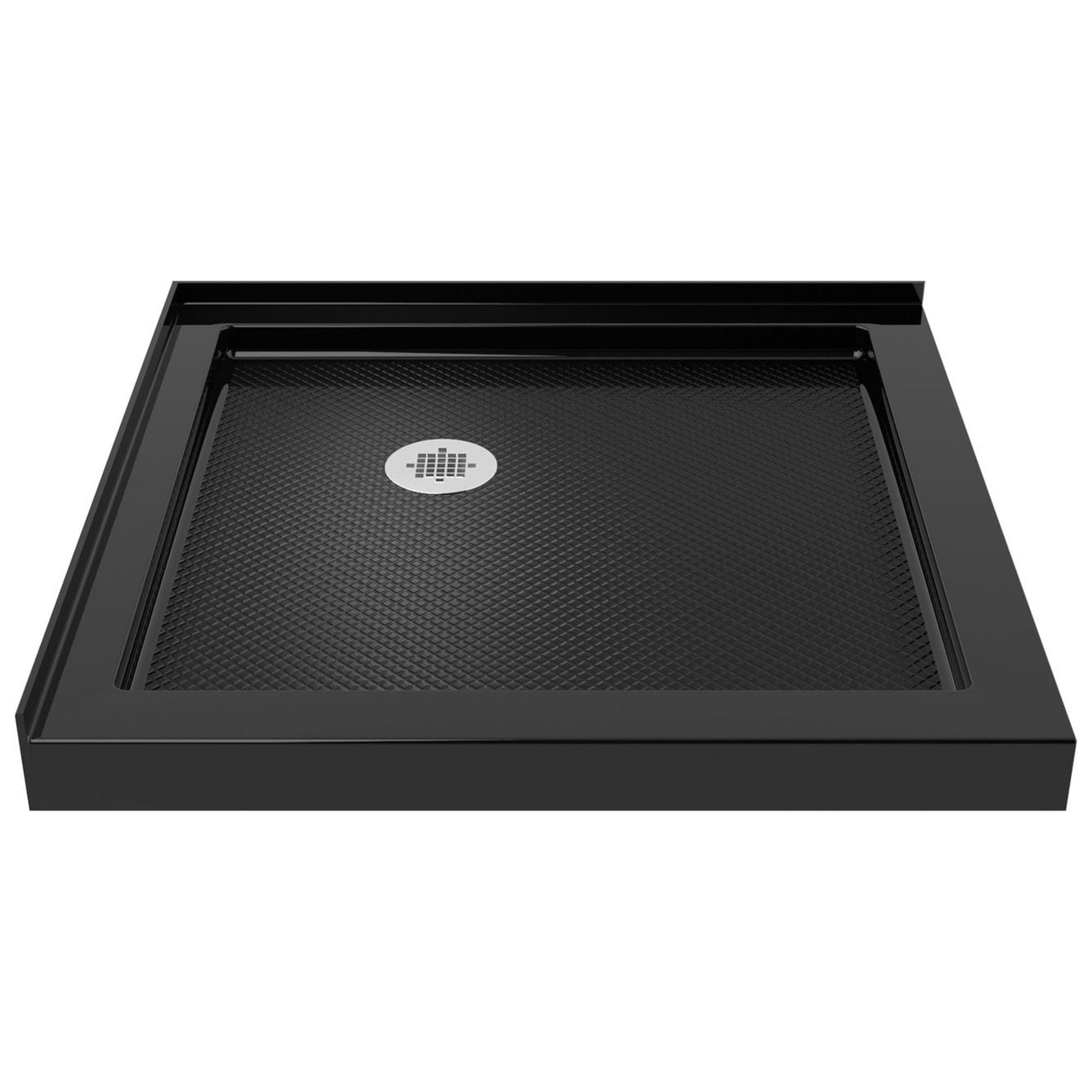 DLT-1042420-88 42 x 42 x 2.75 in. DreamLine SlimLine Double Threshold Shower Base in Black