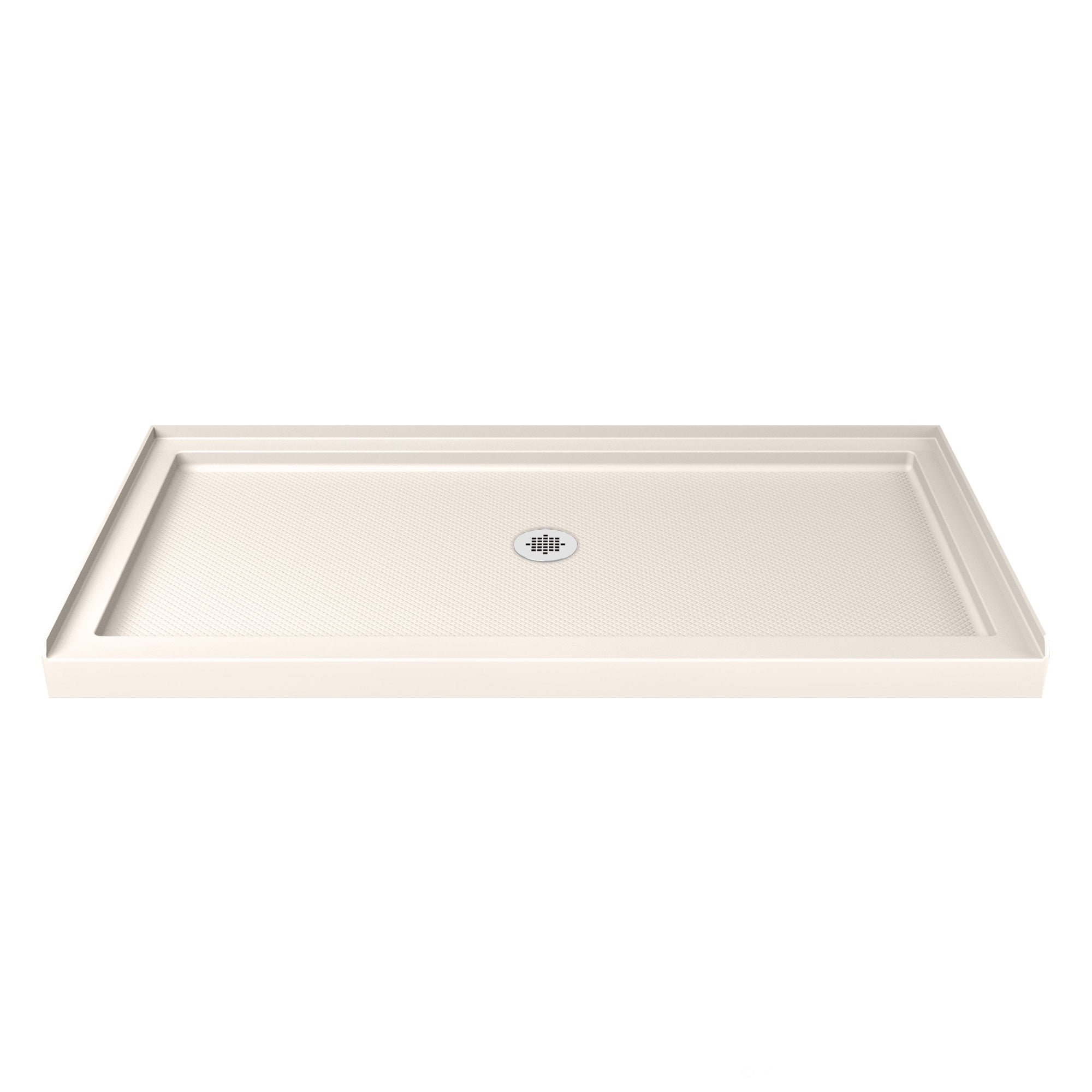 DLT-1134540-22 34 x 54 x 2.75 in. DreamLine SlimLine Center Drain Single Threshold Shower Base in Biscuit