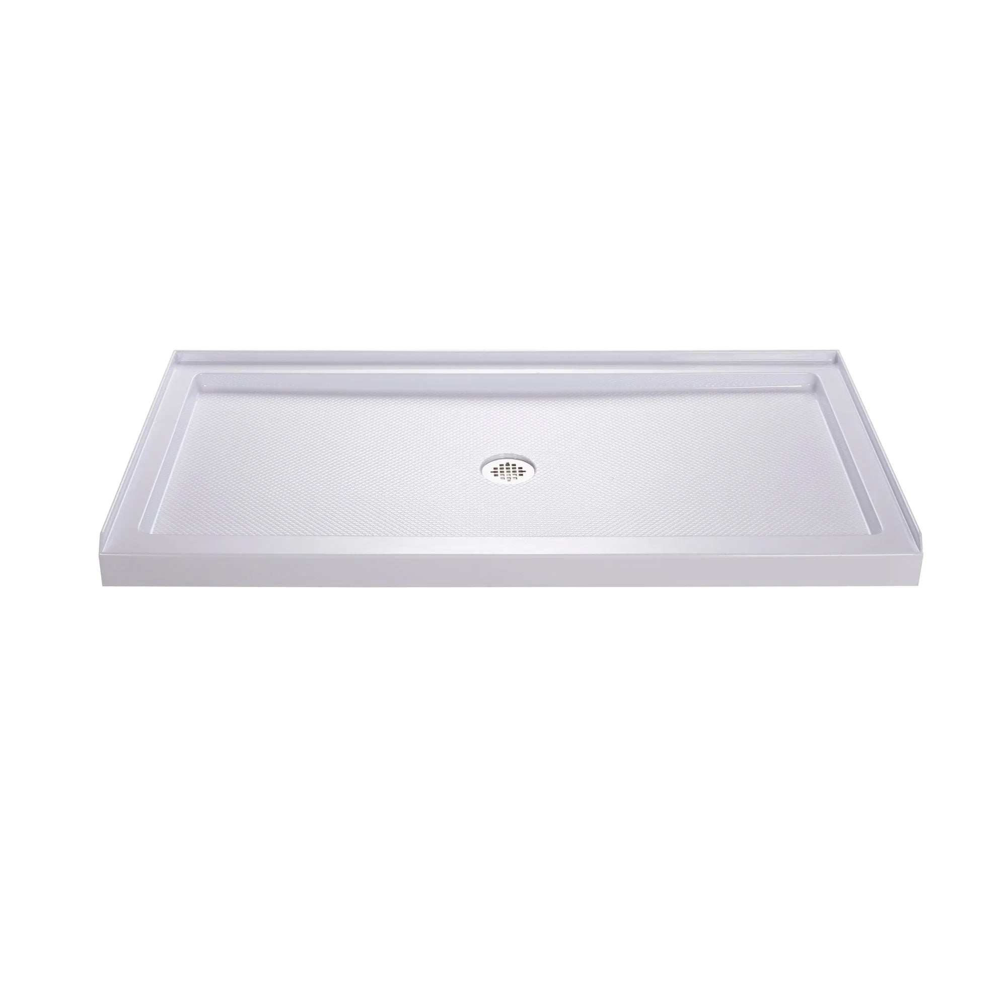 DLT-1136540 36 x 54 x 2.75 in. DreamLine SlimLine Center Drain Single Threshold Shower Base in White
