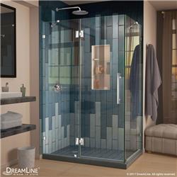 Picture of DreamLine SHEN-1334460-01 34.31 x 46.31 in. Quatra Lux Frameless Hinged Shower Enclosure - Chrome