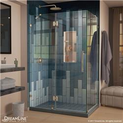 Picture of DreamLine SHEN-1334460-04 34.31 x 46.31 in. Quatra Lux Frameless Hinged Shower Enclosure - Brushed Nickel
