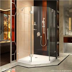 Picture of DreamLine SHEN-2234340-01 34.31 in. Prism Lux Frameless Hinged Shower Enclosure - Chrome