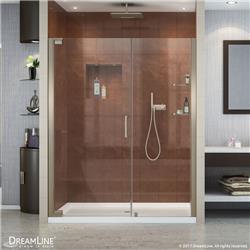 SHDR-4156720-04 56.25-58.25 in. Elegance Frameless Pivot Shower Door - Brushed Nickel
