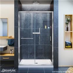 44-48 in. Infinity-Z Frameless Sliding Shower Door - Brushed Nickel
