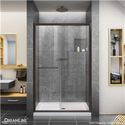 Picture of DreamLine SHDR-0948720-06 Infinity-Z 72 in. H x 44 - 48 in. W Semi-Frameless Sliding Shower Door with Clear Glass&#44; Oil Rubbed Bronze