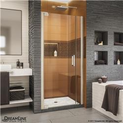 SHDR-4328060-04 72 H x 32 .75 - 34 .75 W in. ElegancexLS Frameless Pivot Shower Door in Brushed Nickel