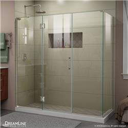 E3242234R-04 70 x 34.375 in. Frameless Hinged Shower Self-Closing Hinges in Brushed Nickel