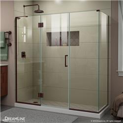 E32422530R-06 70.5 x 30.375 in. Frameless Hinged Shower Self-Closing Hinges in Oil Rubbed Bronze