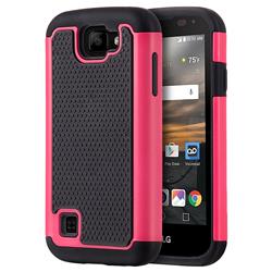 Picture of Dream Wireless TCALGK3-GRPY-BKHP Hybrid Case for LG K3 Grippy - Black TPU & Hot Pink PC
