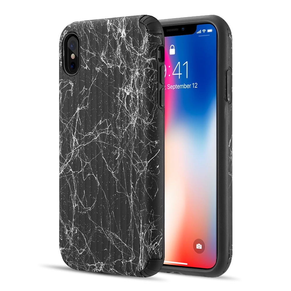 Picture of Dream Wireless TCAIPXSM-SPIL-BK The Splash Ink Luggage Hybrid Protection Case for iPhone XS Max - Black