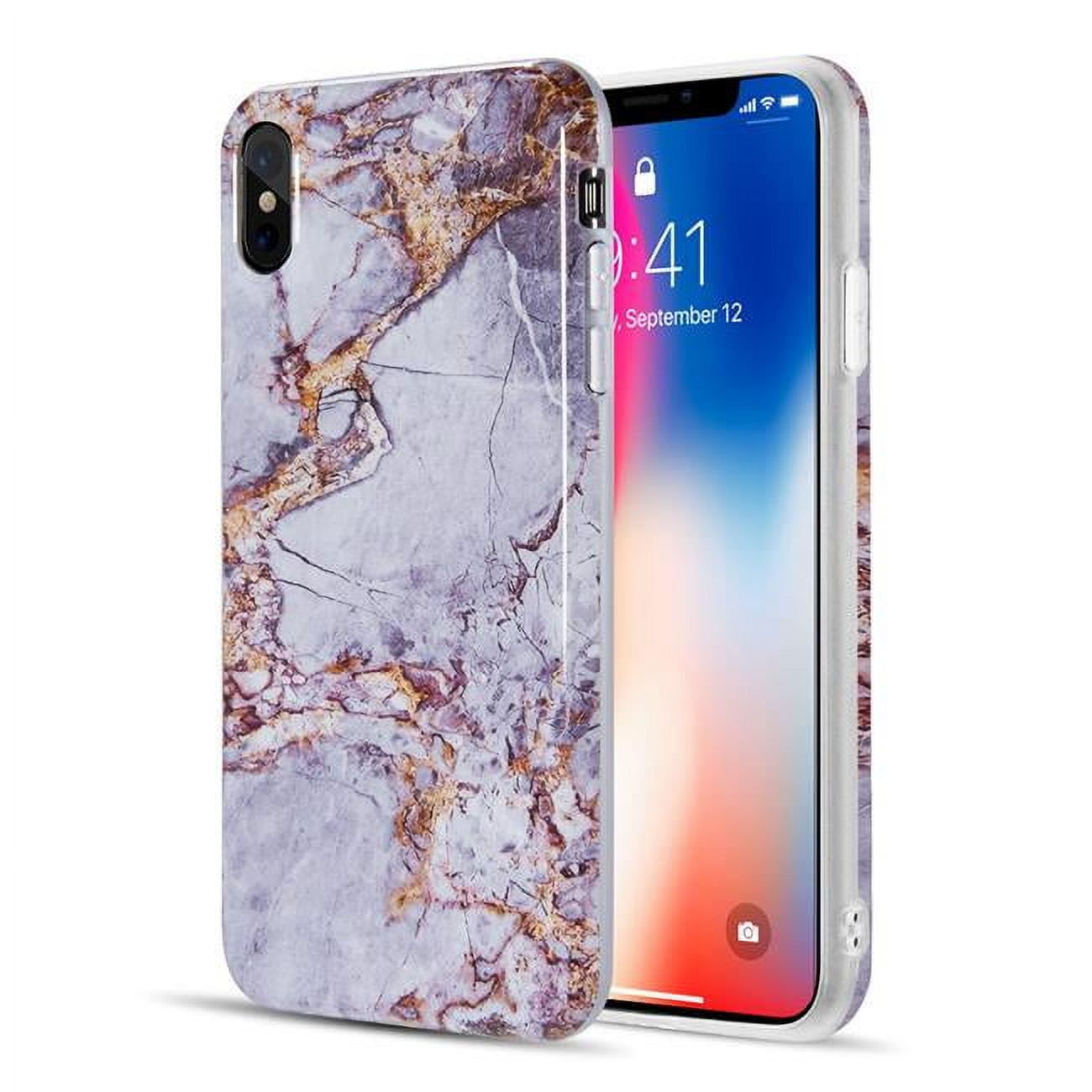 Picture of Dream Wireless TIIPXSM-MARB-GYGO The Marble Series IMD Soft TPU Case for iPhone XS Max - Grey & Gold