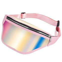Picture of Motorola EPU-HOLO-PK Universal Womens Holographic Crossbody Chest Backpack & Waist Bag for Festival&#44; Raves&#44; Party & Travel - Pink Holographic