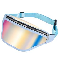 Picture of Motorola EPU-HOLO-BL Universal Womens Holographic Crossbody Chest Backpack & Waist Bag for Festival&#44; Raves&#44; Party & Travel - Blue Holographic