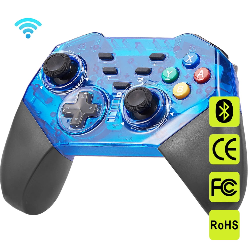 Picture of Dream Wireless Y-D002-189 Wireless Remote Controller with Bluetooth Gaming Controller USB Gamepad Joystick for Switch Console&#44; Windows PC & Android Device&#44; Blue