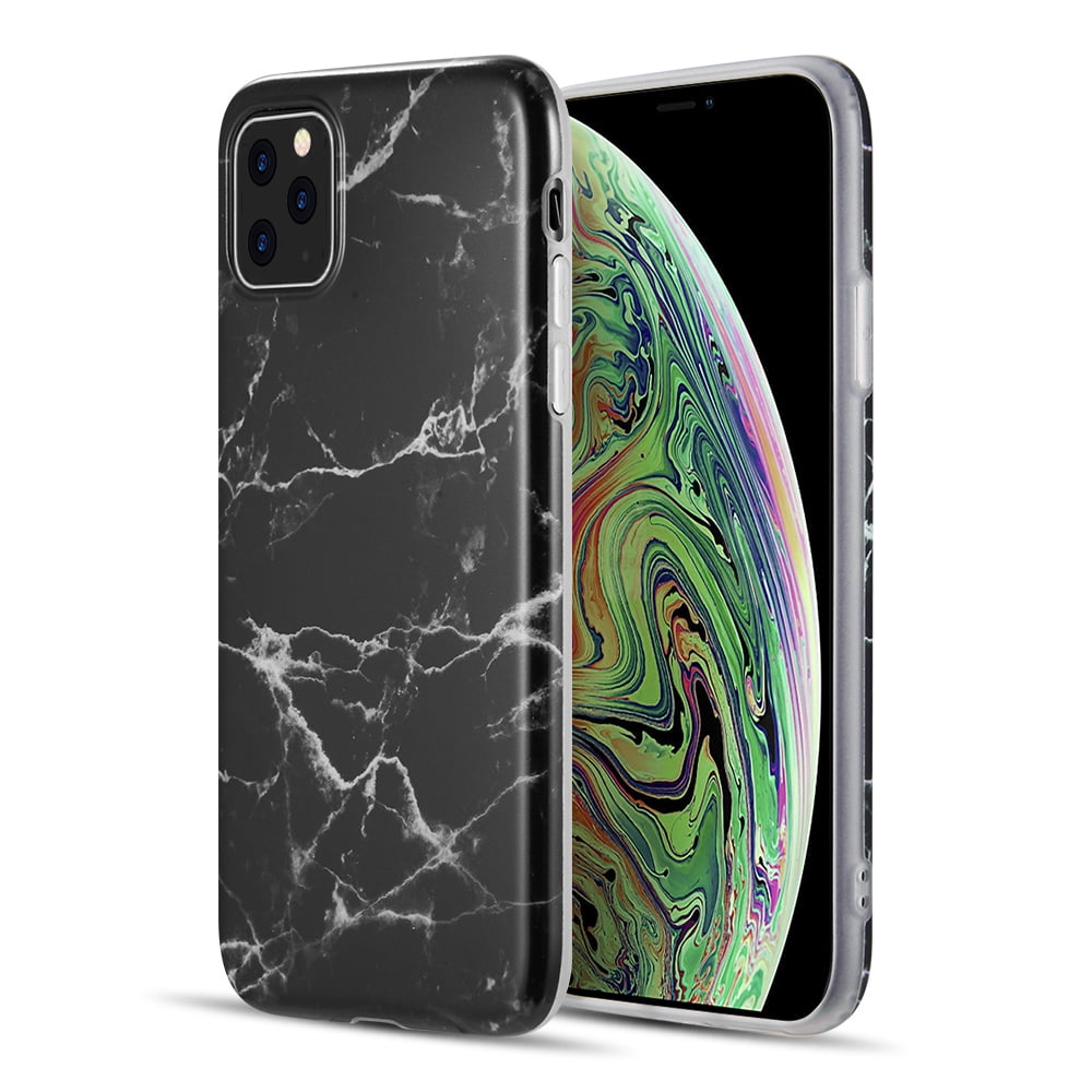 Picture of Dream Wireless TIIP1261-MARB-BK Marble IMD Soft TPU Case for iPhone 12 6.1 - 12 Pro 6.1 - Black