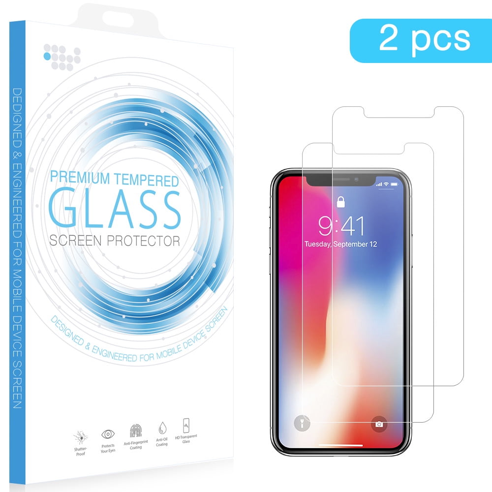 Picture of Dream Wireless TSPIP1261-2 0.26 mm Tempered Glass Screen Protector Arcing for iPhone 12 6.1 - 12 Pro 6.1 - Pack of 2