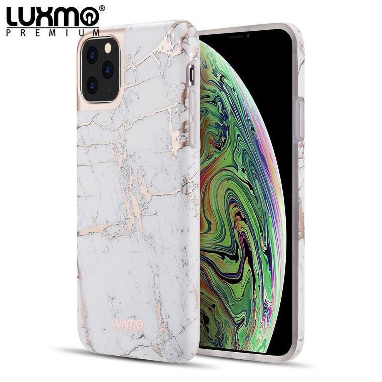 Picture of Dream Wireless CSIP1261-MBC-WRM Luxmo Premium Marblicious Collection Matted Marble TPU Case for iPhone 12 6.1 - 12 Pro 6.1 - White Rose Marble