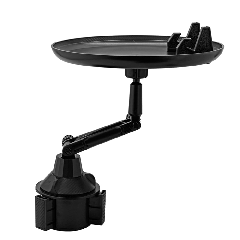 Picture of Dream Wireless HOCU-79-BK No.79 Universal Cup Holder Tray Phone Holder Mount with Adjustable Rotatable 9 in. Tray Surface Phone Slot & 360 deg. Swivel Arm&#44; Black