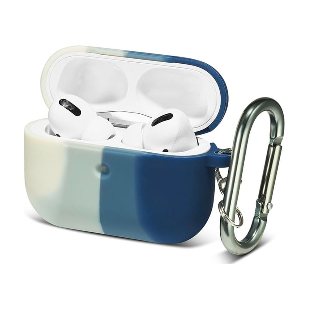 Picture of Dream Wireless CSAP3-TCB-02 Trio Color Block Silicone Case for Airpods 3&#44; Blue - Holiday Gift with Carabiner - No.2