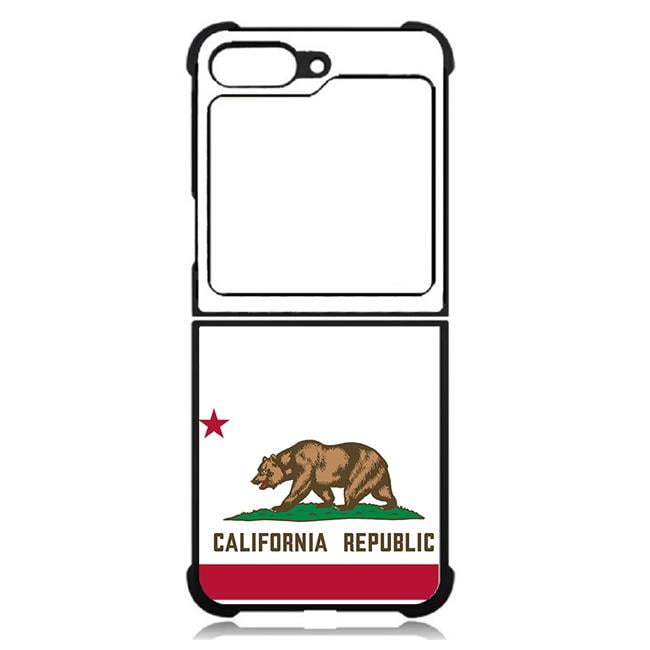 Picture of Dream Wireless TCASAMZFP5-CPD-026 High Resolution Design Print Case for Galaxy Z Flip5 5G&#44; White - California State Flag 01