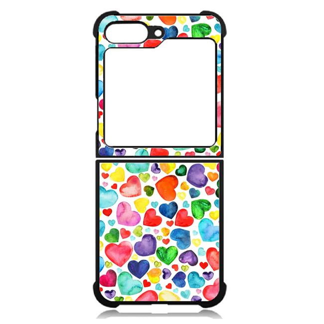 Picture of Dream Wireless TCASAMZFP5-CPD-031 High Resolution Design Print Case for Galaxy Z Flip5 5G&#44; Pink - Colorful Hearts