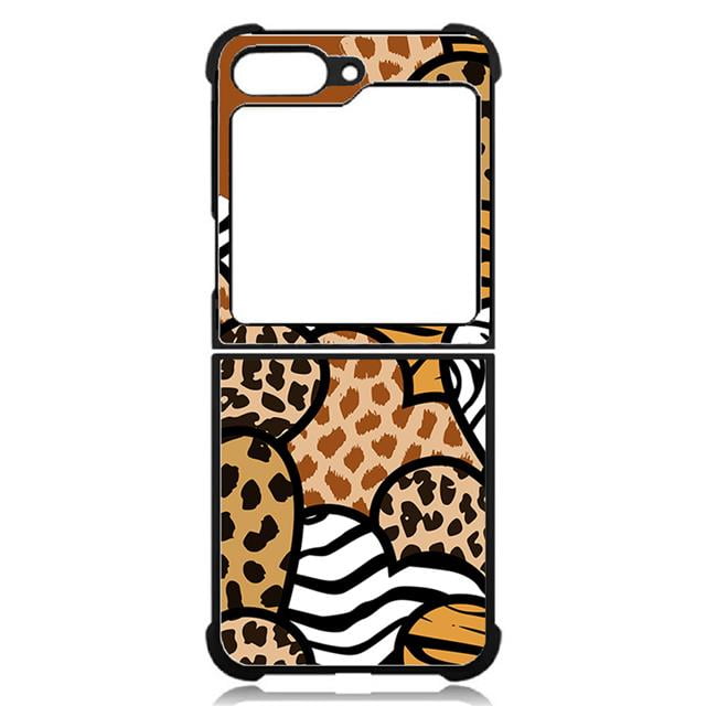Picture of Dream Wireless TCASAMZFP5-CPD-034 High Resolution Design Print Case for Galaxy Z Flip5 5G&#44; Brown - Leopard Heart