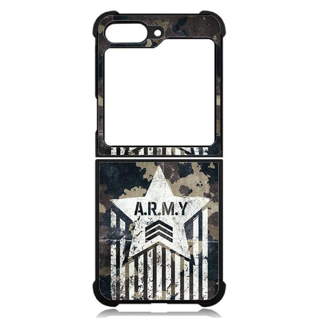 Picture of Dream Wireless TCASAMZFP5-CPD-063 High Resolution Design Print Case for Galaxy Z Flip5 5G&#44; Black - Army