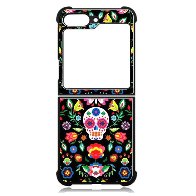 Picture of Dream Wireless TCASAMZFP5-CPD-064 High Resolution Design Print Case for Galaxy Z Flip5 5G&#44; Pink - Colorful Skull