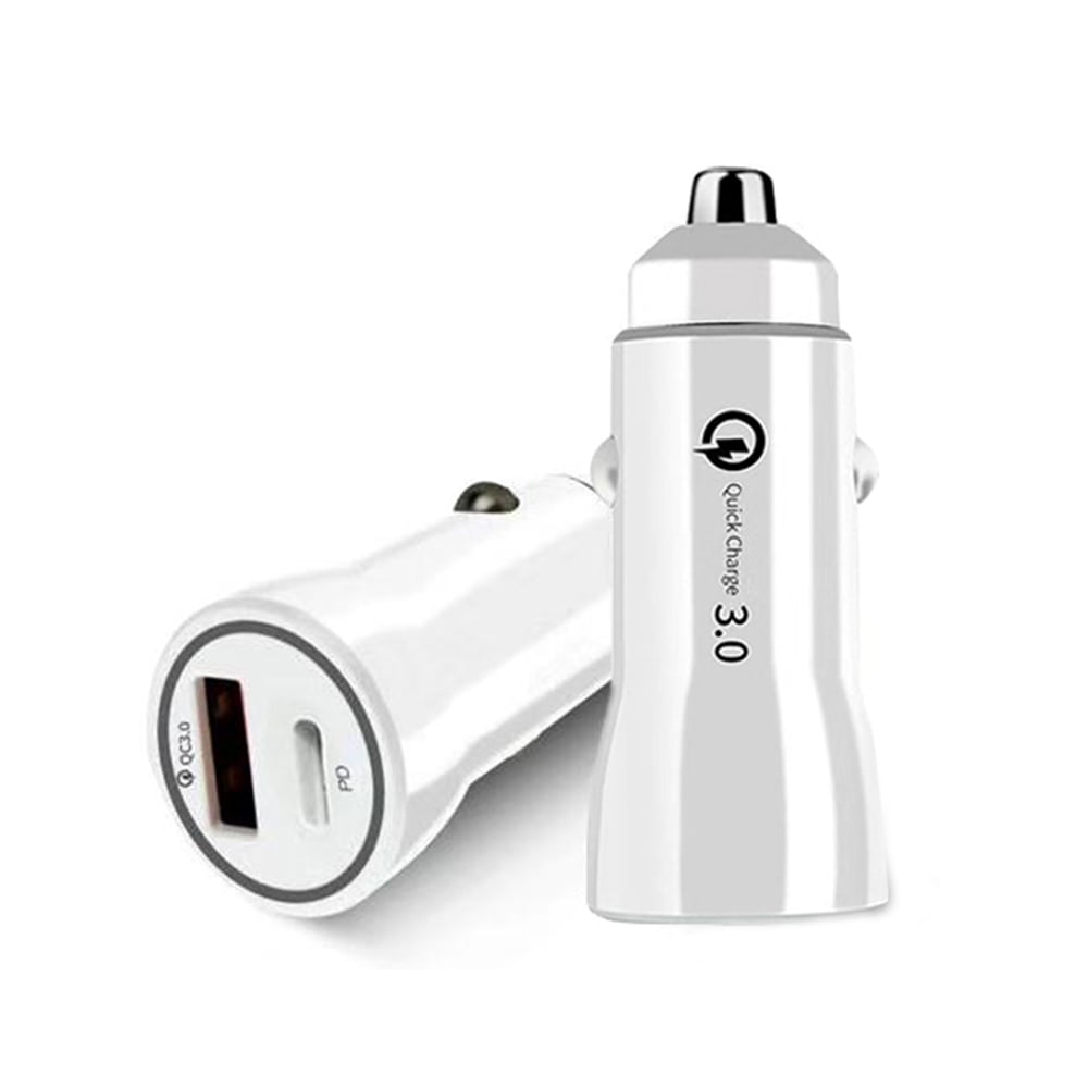 Picture of Dream Wireless CCQC3-PD18W-WT 18W Universal USB Type-C PD Car Charger with Quick Charge QC 3.0 & Power Delivery&#44; White