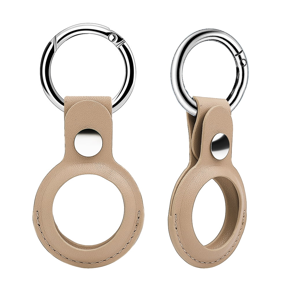 ATAG-002-SD PU Leather Key Ring Protector for Airtag, Brown - Sand -  Dream Wireless