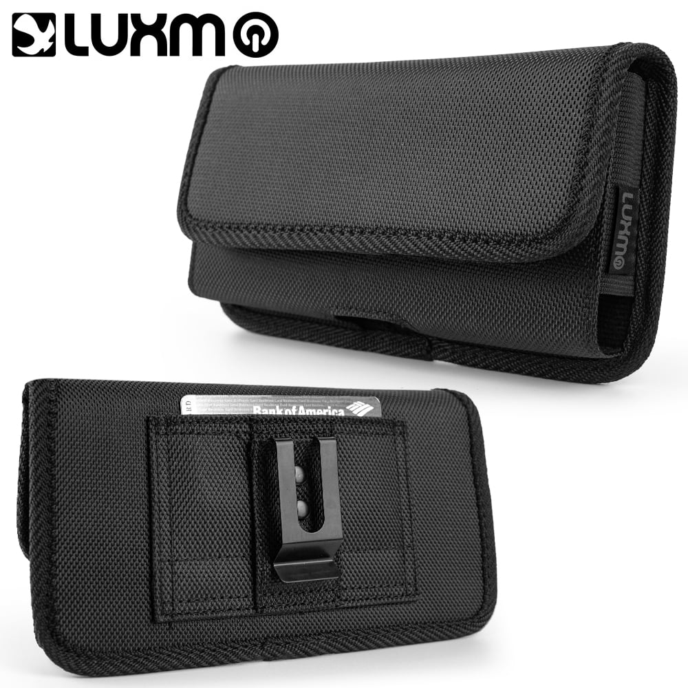 Picture of Dream Wireless LPOTX-EUH-BK 7 in. Luxmo Extra Large OTX Size Horizontal Universal Nylon Pouch with Dual Card Slots&#44; Black