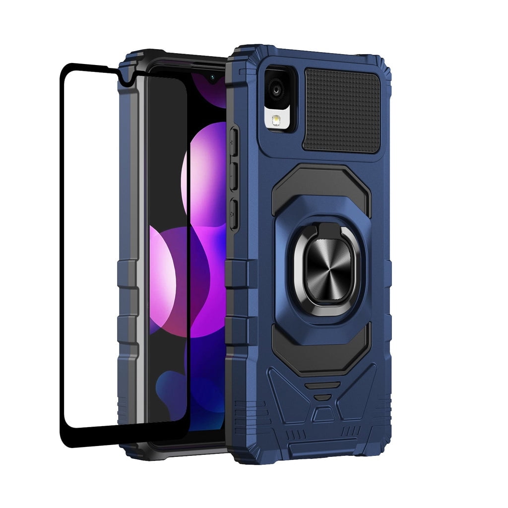 Picture of Dream Wireless TCA-TCLIONZ-NOC-RG TCL Ion Z-A3-A30 Case Ring Car Mount Kickstand with Hybrid Hard PC Soft TPU Shockproof Protective Case - Rose Gold