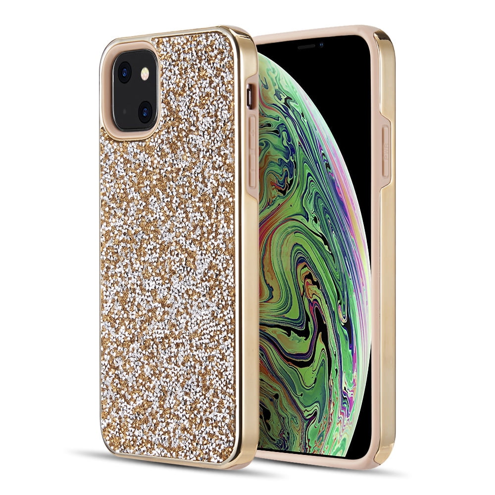 Picture of Dream Wireless TCAIP14-DPC-GO 6.1 in. Diamond Platinum Collection Hybrid Bumper Case with Electroplated Frame for iPhone 14 & iPhone 13 - Gold