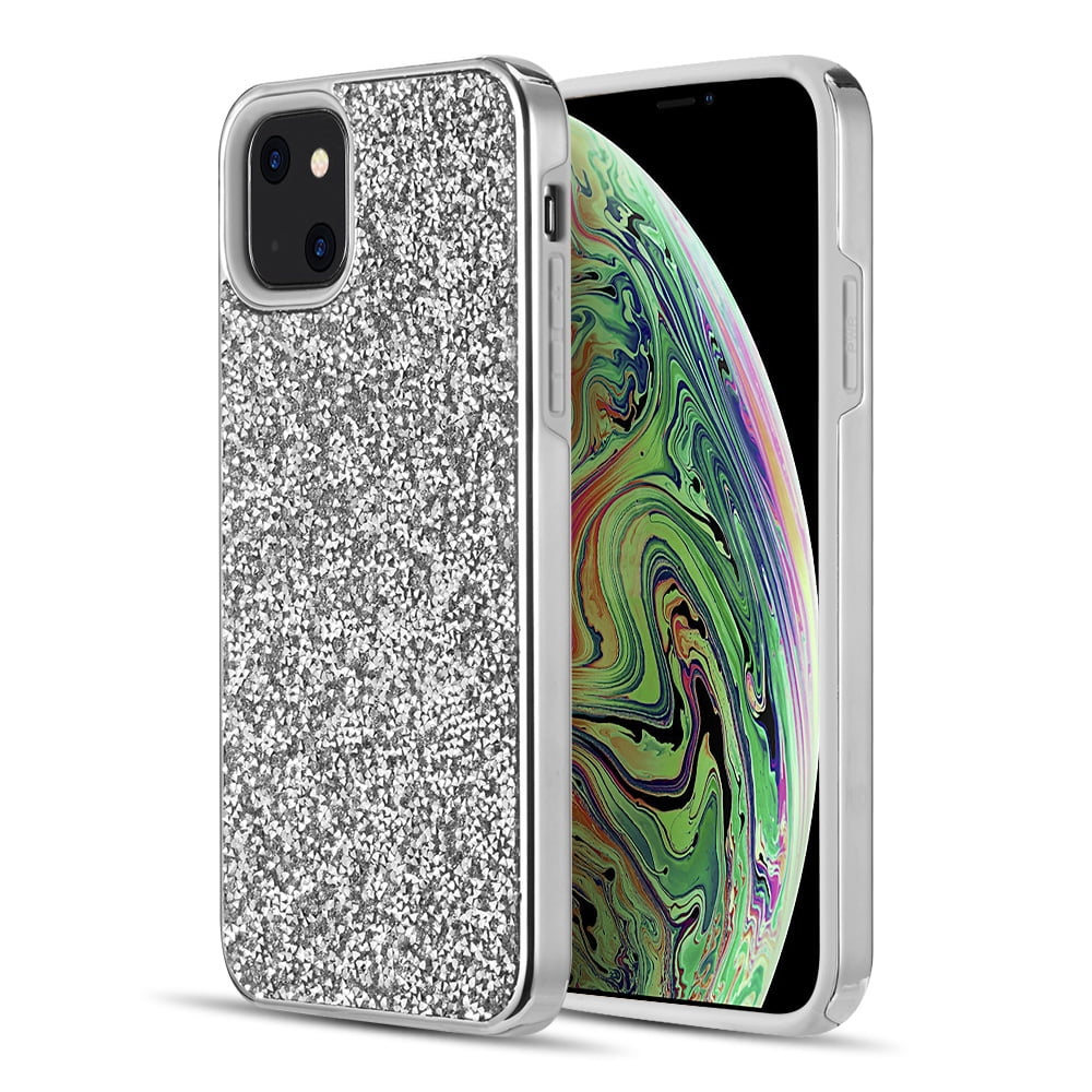 Picture of Dream Wireless TCAIP14-DPC-SL 6.1 in. Diamond Platinum Collection Hybrid Bumper Case with Electroplated Frame for iPhone 14 & iPhone 13 - Silver