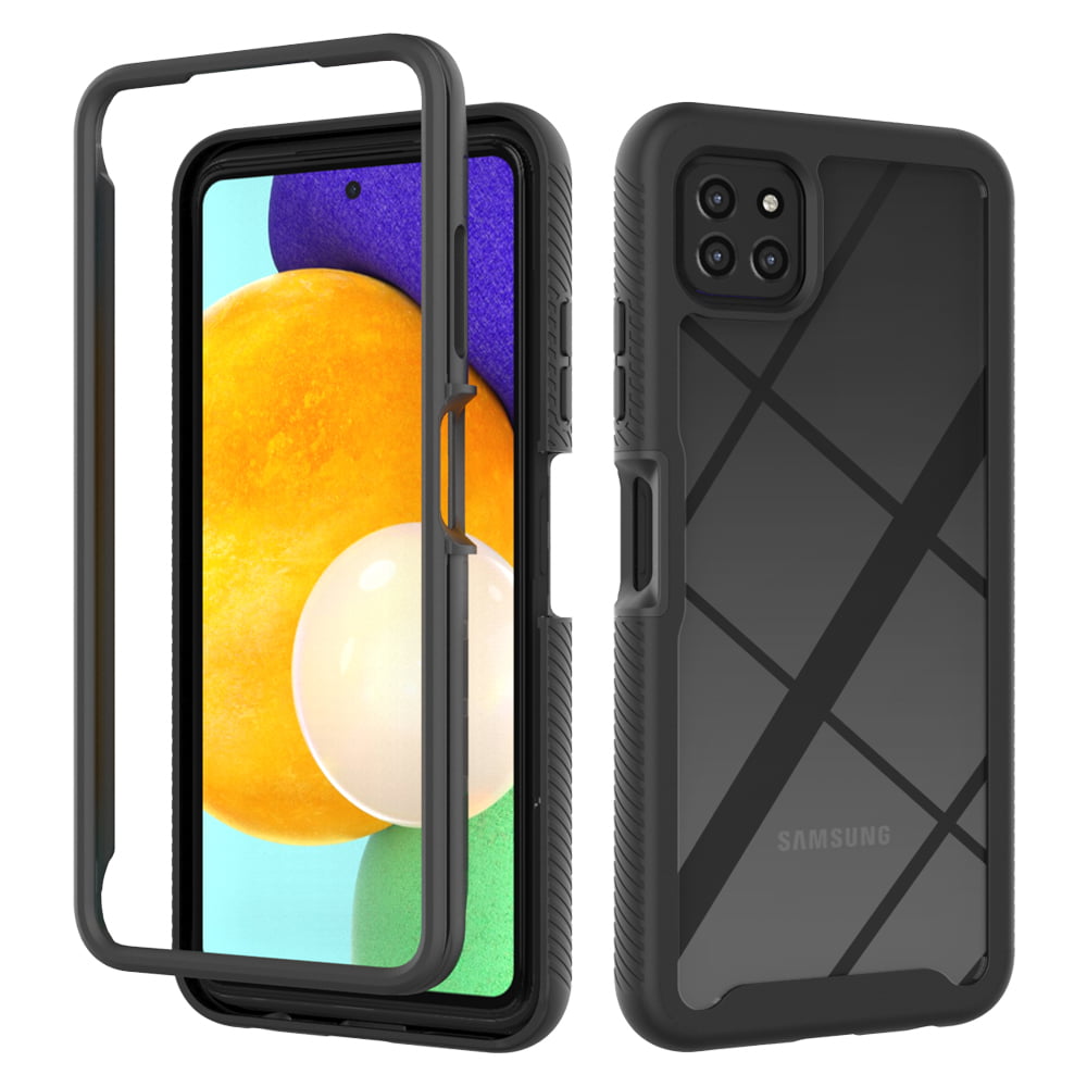 Picture of Dream Wireless FTCSAMA225G-FUSXO-BK Tough Fusion-X Clear Rugged TPU Bumper with Hard Pc Clear Back Shockproof for Samsung Galaxy A22 5G & Celero 5G&#44; Black
