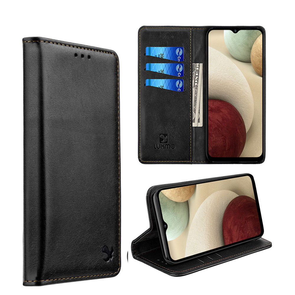 Picture of Dream Wireless LPFSAMA225G-GENT3-BK Luxury Gentleman Series 3 Magnetic Flip Leather Wallet TPU Plus PC Case for Samsung Galaxy A22 5G & Celero 5G&#44; Black