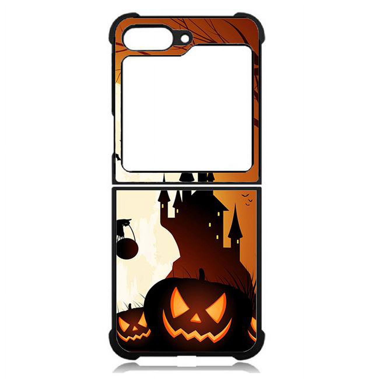 Picture of Dream Wireless TCASAMZFP5-CPD-046 High Resolution Design Print Case for Galaxy Z Flip5 5G&#44; Halloween 02 - Brown