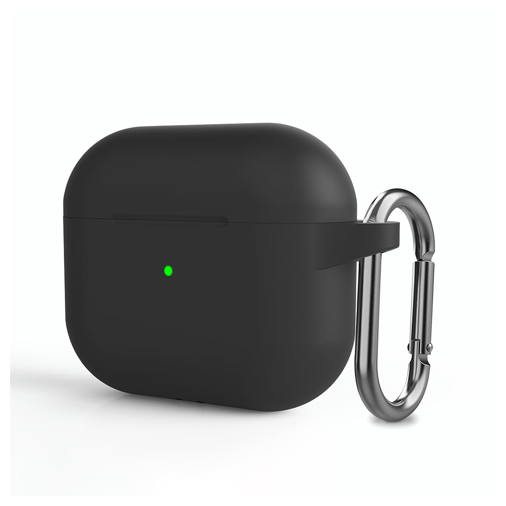 Picture of Dream Wireless CSAPR2-2MM-BK 2 mm Flexcone Thick Soft Silicone TPU Case with Attached Case Topper & Hook for Airpods Pro 2 2022 & 2023 - Black
