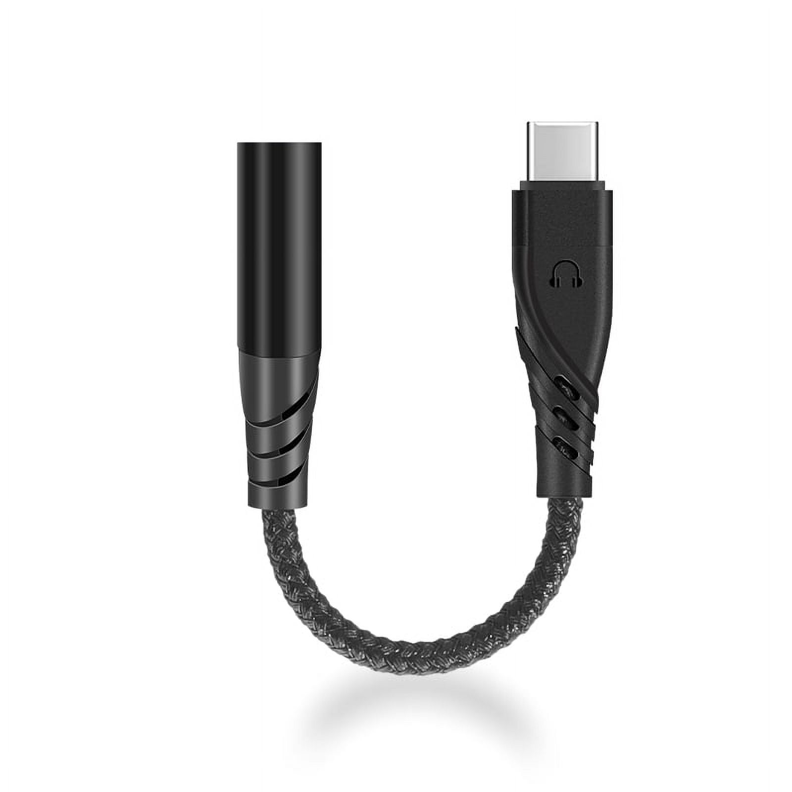 Picture of Dream Wireless AC35MM-DON-BK USB Type-C Male to 3.5 mm Female Audio Aux Adapter Dongle Cable Cord - Black