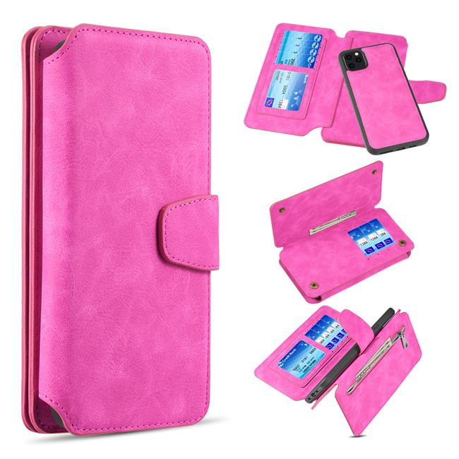 LPFIP14P-COA2-HP 6.1 in. Luxury Coach 2 Series Flip Wallet with Detachable Case for iPhone 14 Pro, Hot Pink -  Dream Wireless