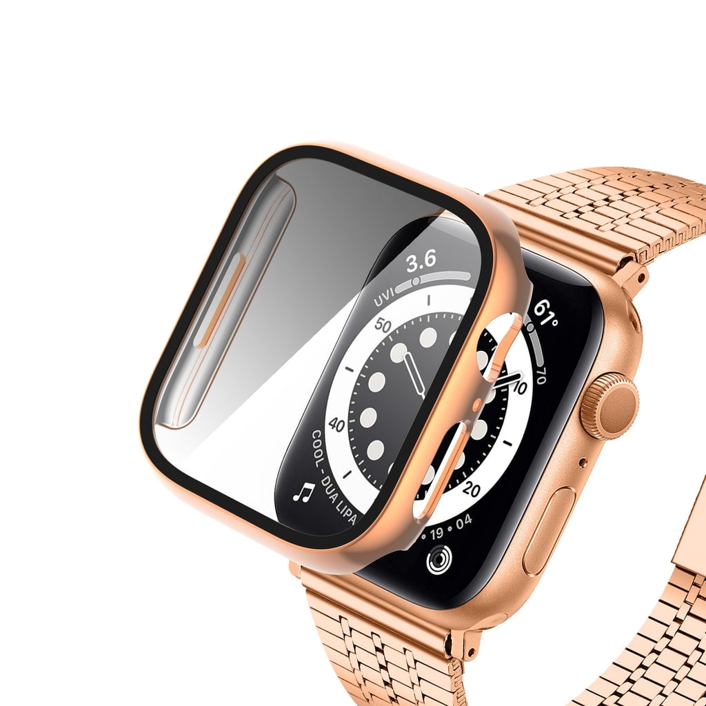 Picture of Dream Wireless FTCIWATCH41-NOC-RG 41 mm Tempered Glass Shockproof Full Cover Case for Apple Watch iWatch Series 7&#44; Rose Gold