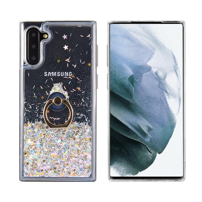 Picture of Dream Wireless CSSAMS22-WFR-GR Waterfall Ring Liquid Sparkling Flowing Sand TPU Case for Samsung Galaxy S22&#44; Silver