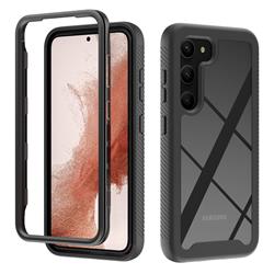 Picture of Dream Wireless FTCSAMS23L-FUSXO-BK Tough Fusion-X Clear Rugged TPU Bumper with Hard PC Clear Back Shockproof for Samsung Galaxy S23 Plus&#44; Black