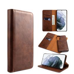 Picture of Dream Wireless LPFSAMS23-GENT4-BR The Luxury Gentleman Series 4 Magnetic Flip Leather Wallet TPU Case for Samsung Galaxy S23&#44; Brown
