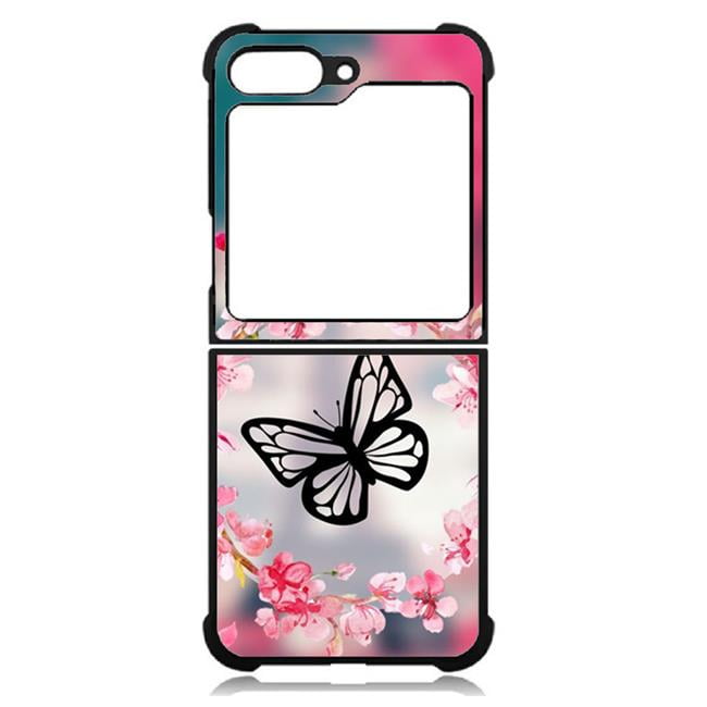 Picture of Dream Wireless TCASAMZFP5-CPD-043 High Resolution Design Print Case for Galaxy Z Flip-5 5G - Butterfly Wreath