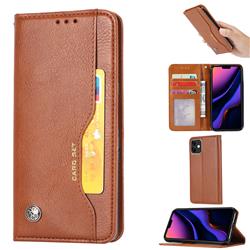 LPFIPXR2-0054-BR Essentials Series Leather Wallet Phone Case with Credit Card Slots for iPhone 11 - Brown -  Dream Wireless