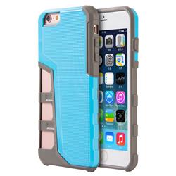 Picture of Apple TCAIP6S-HYPS-GYLB iPhone 6-6S Hyper Sport Dual Hybrid Case with Grey TPU & Light Blue PC Back Plate