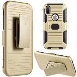 Picture of Apple HSCIPX-MDF-GO iPhone X Mag-Defender Hybrid Holster Combo Case with Magnet Stand, Gold