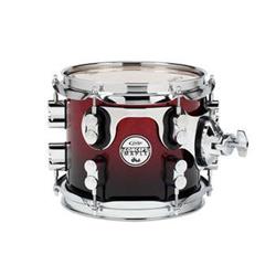 Red To Black Fade - Chrome Hardware Kit Drums, 7 x 8