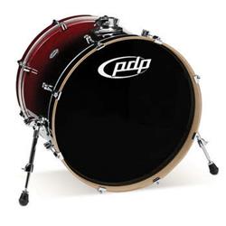 Red To Black Fade - Chrome Hardware Kit Drums - 18 x 22